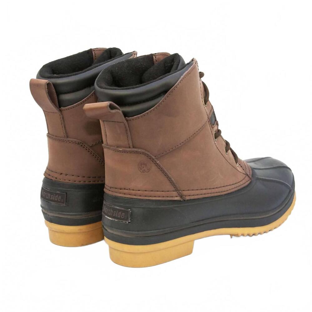 NEW NORTHSIDE men's lewiston waterproof duck boot in chocolate - Picture 3 of 7